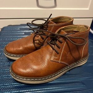 Johnston & Murphy Kids Brown Leather Dress Shoes